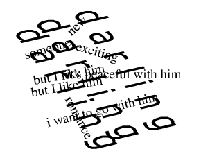 Concrete poetry: Not Darling!